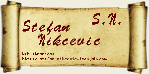 Stefan Nikčević vizit kartica